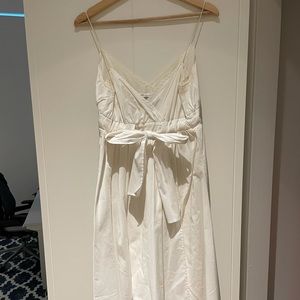 DVF white wrap dress with spaghetti straps